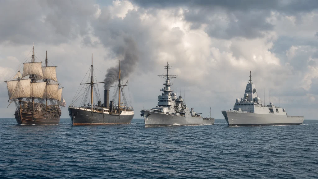 Die Entwicklung der Kriegsschiffe: Vom Segelschiff zur modernen Fregatte