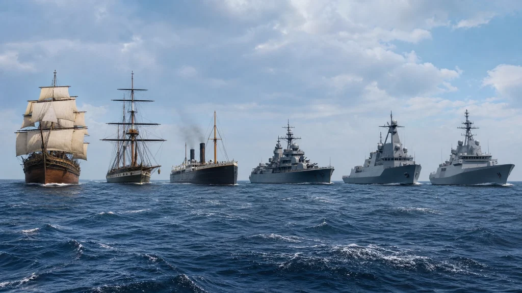 L'évolution des navires de guerre : du voilier à la frégate moderne